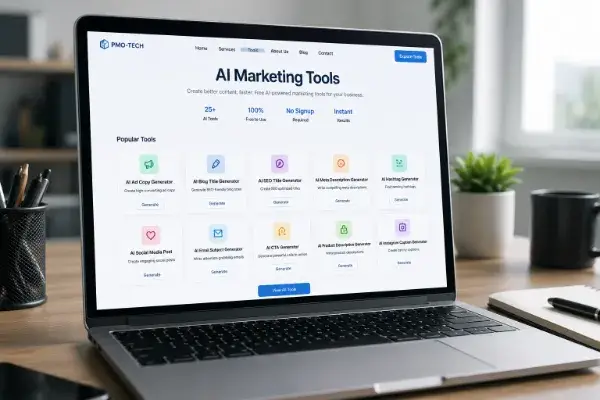 AI Marketing Tools dashboard by PMO-Tech
