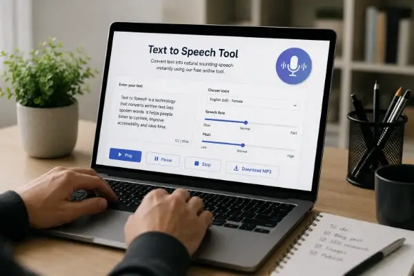 Text to Speech Tool converting text into natural voice