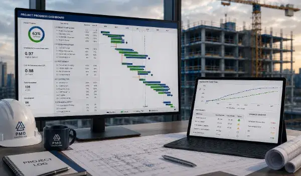 Construction progress monitoring dashboard