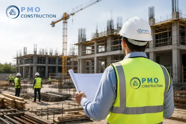 construction supervision engineer inspecting building site